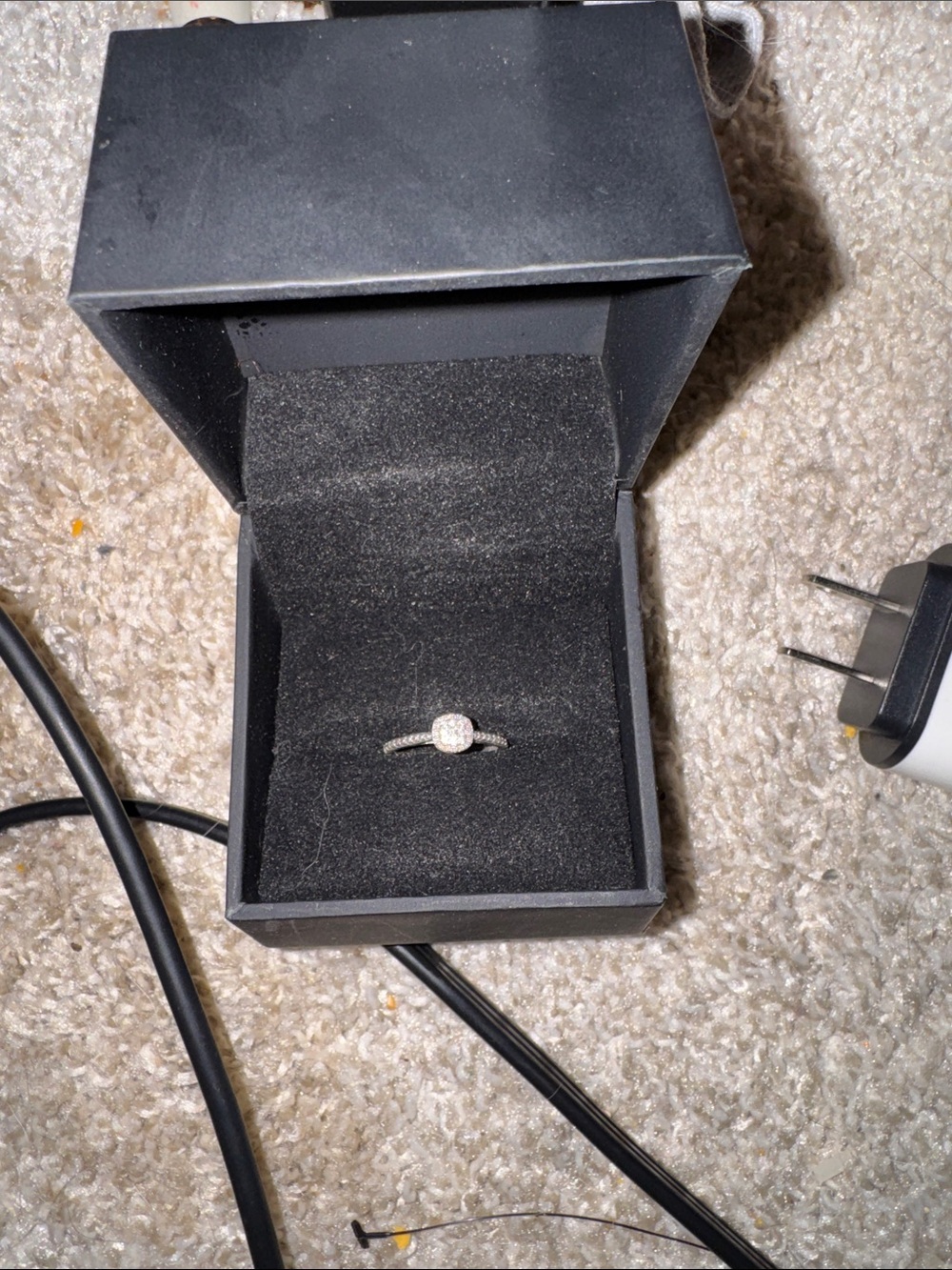 Kay Jewelers Silver Pavé Halo Engagement Ring
